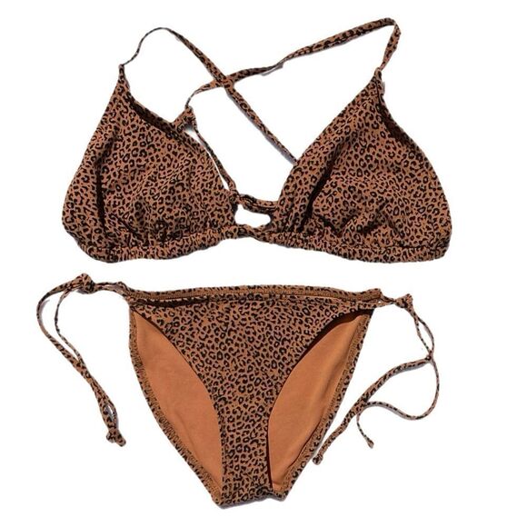 Ribbed Leopard Bikini (XL/XS) NWOT - Picture 1 of 8